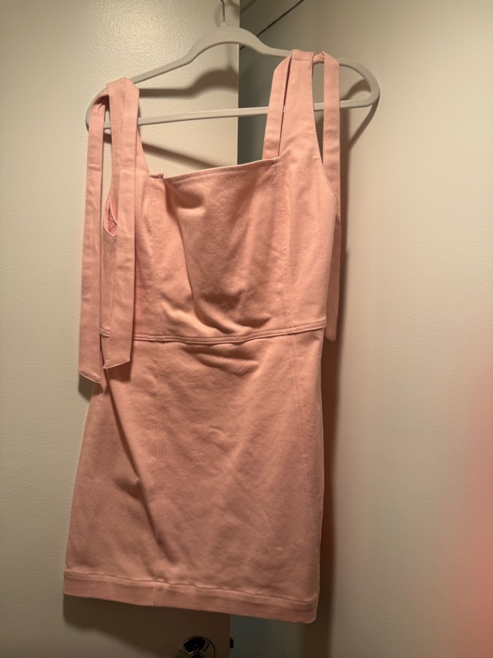 Alice + Olivia Soft Peach Denim Stretch Dress